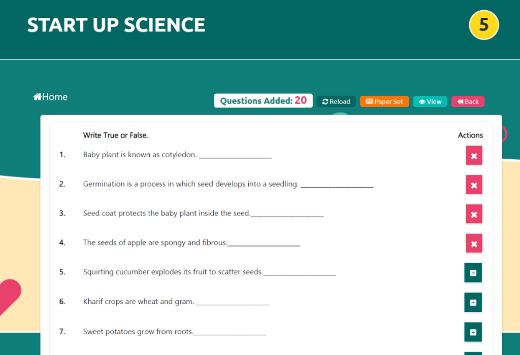 test generator Step 4 Viva Education