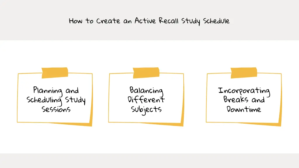 Study Hacks - How to Create an Active Recall Study Schedule