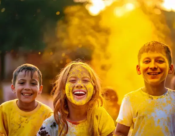 The Meaning of yellow Holi Color